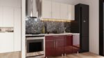 Bucătărie modulară "Mini" 1,6m cu fațadă MDF luciu (High Gloss) - imagine 2