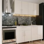 Кухня "Мини" 1.6m с фасадами из глянцевых панелей МДФ (High Gloss)