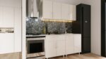 Bucătărie modulară "Mini" 1,6m cu fațadă MDF luciu (High Gloss)