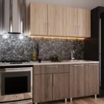 Bucătărie modulară "Mini" 1,6m cu fațadă PAL 16mm