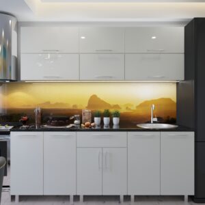 Кухня "Модерн" 2.2м с фасадами из глянцевых панелей МДФ (High Gloss)