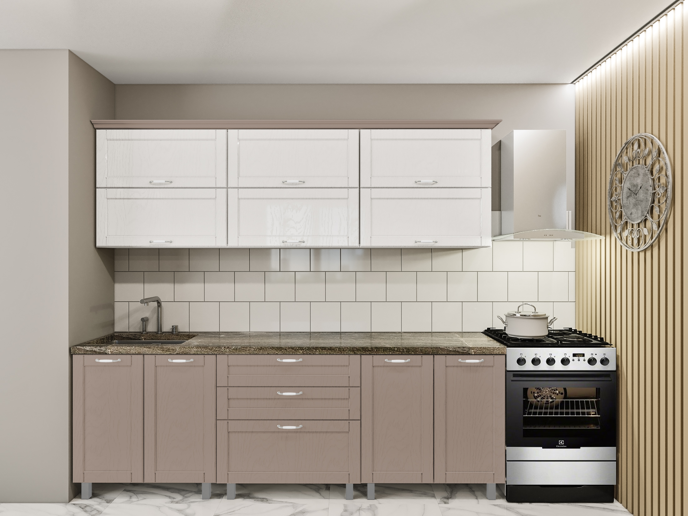 Modern 2.4 =Arena= Кухня "Модерн" 2.0 м с фасадами из МДФ-2 (плёнка) — изображение 1