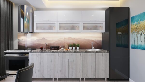 modern-2.4-bel-corton.jpg Кухня "Модерн" Стекло 2.4м  с фасадами из глянцевых панелей МДФ (High Gloss) — изображение 14