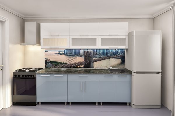 ModerN 2.4 GREEN Grey Кухня "Модерн" Стекло 2.4м  с фасадами из глянцевых панелей МДФ (High Gloss) — изображение 8