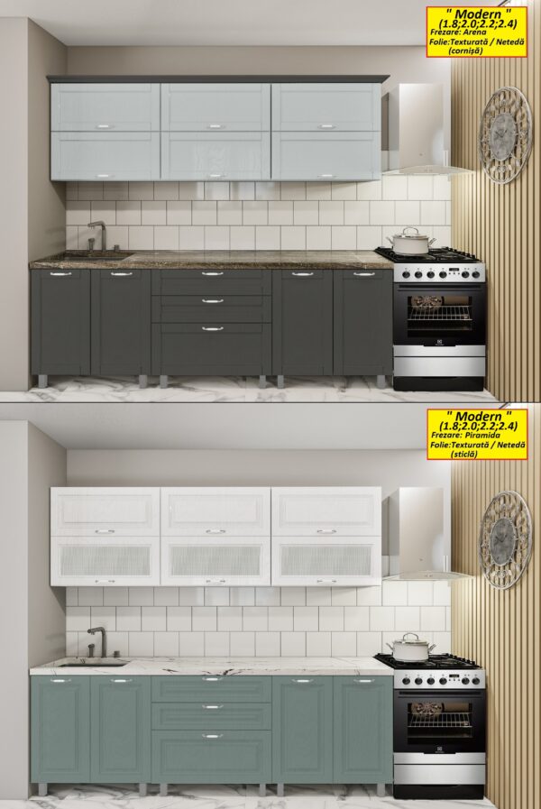 Кухня "Модерн" 2.2 м с фасадами из МДФ-2 (плёнка) — изображение 4