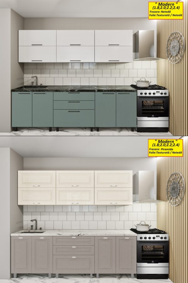 Кухня "Модерн" 2.2 м с фасадами из МДФ-2 (плёнка) — изображение 3