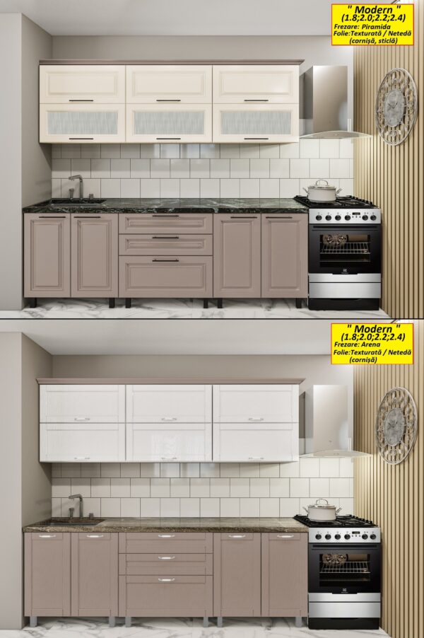 Кухня "Модерн" 2.2 м с фасадами из МДФ-2 (плёнка) — изображение 2