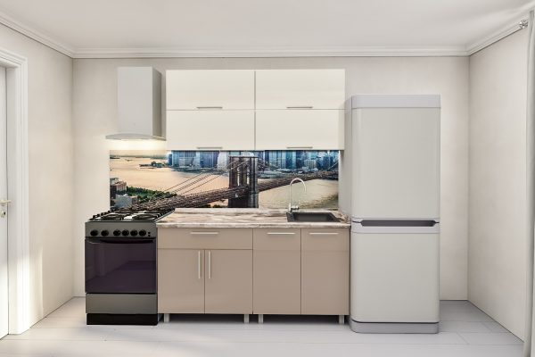 Bucătărie modulară „Mini Modern” 1,6m cu fațadă MDF  luciu - imagine 1