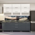 Bucătărie modulară "Modern-Maxi" Sticlă 2.0m cu fațadă MDF (High Gloss)