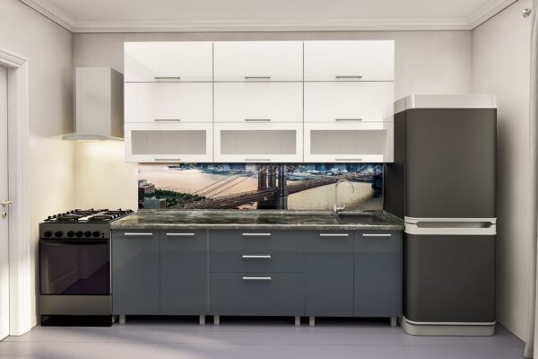 Модерн-Окап-01 Кухня «Модерн-Макси» Стекло 2.4м с фасадами из глянцевых панелей МДФ (High Gloss) — изображение 1