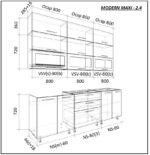Кухня «Модерн-Макси» Стекло 2.4м с фасадами из глянцевых панелей МДФ (High Gloss) — изображение 2