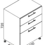 Dulap de bucătărie inferior NS-60(3)/НШ-60(3)