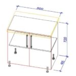 Нижний кухонный шкаф NS-80/НШ-80