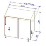 Dulap de bucătărie inferior NS(f)-100/НШ(f)-100