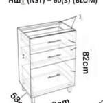 Нижний кухонный шкаф NST-60(3)/НШТ-60(3)