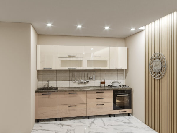 Prima (8460-10500) Кухня «Прима» 2.8м с фасадами из глянцевых панелей МДФ (High Gloss) — изображение 1