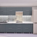 Bucatarie " Quadro "3.0м cu fatade din panouri mate AGT (Trendy Panel).