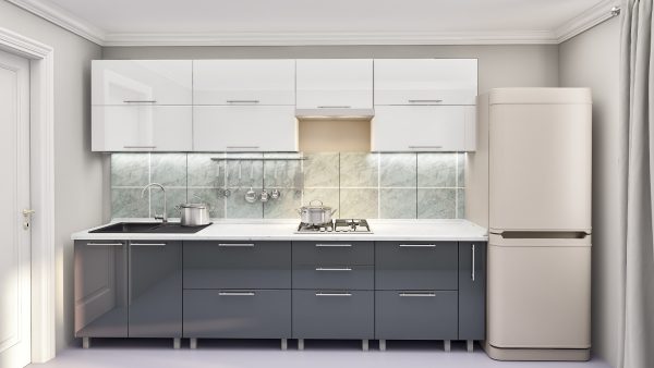 Quadro 3.0 D- Grey Bucătărie modulară "Quadro" 3.0m cu fațadă MDF (High Gloss) - imagine 17