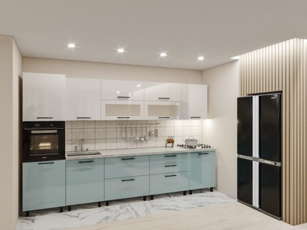 Rondo 3.4 (11260-14000)..-1 Кухня «Рондо» 3,4м с фасадами из глянцевых панелей МДФ (High Gloss) — изображение 1