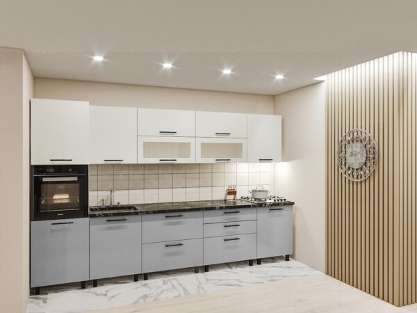 Rondo 3.4-Y- (8800-10980)..-1 Bucatarie "Rondo" 3,4m cu fatade PAL. Seria „Y”. - imagine 1