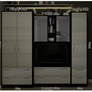Mobilier perete "Anna(2)" 2.25m