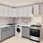 Bucătărie modulară de colț 1.8x1.8m cu fatade PAL. Seria „Y”.