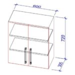 Верхний кухонный шкаф VS-60/ВШ-60
