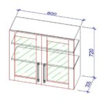 Верхний кухонный шкаф VS-80b/ВШ-80б