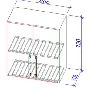 Верхний кухонный шкаф VSV(s)-60/ВШ(c)-60