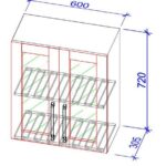 Верхний кухонный шкаф VS(s)-60b/ВШ(c)-60б