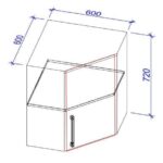 Верхний кухонный шкаф VS(ugl)-60/ВШ(угл)-60