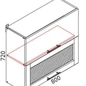 Верхний кухонный шкаф VSV(b)-80(2)/ВШВ(б)-80(2)