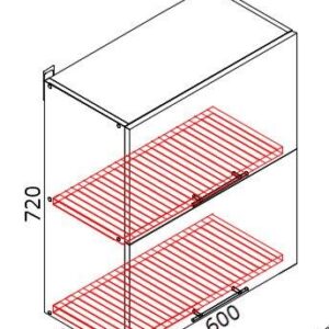 Верхний кухонный шкаф VSV(c)-60(2)/ВШВ(c)-60(2)
