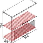 Dulap de bucătărie superior VSV(с)-80(2)b/ВШВ(с)-80(2)б
