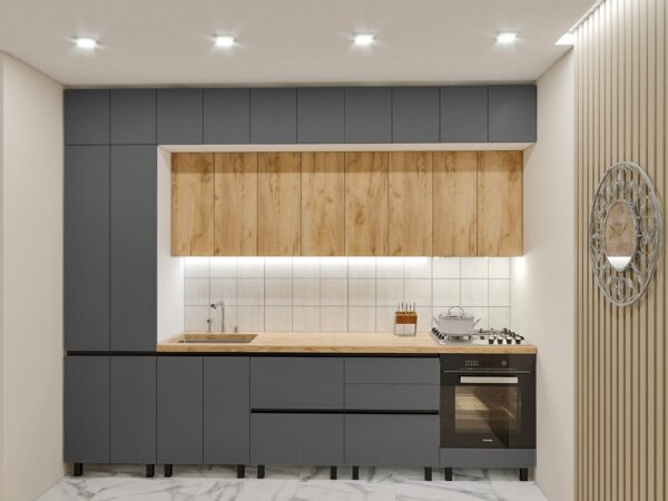 +ЯРУС (дсп.гола,пенал) (13275-16708 ) Bucătărie "Yarus" (pal,mânere-GOLA,dulap de bucătărie). - imagine 1