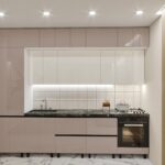 Bucătărie "Yarus" (MDF-lucioasă,mânere-GOLA,dulap de bucătărie).