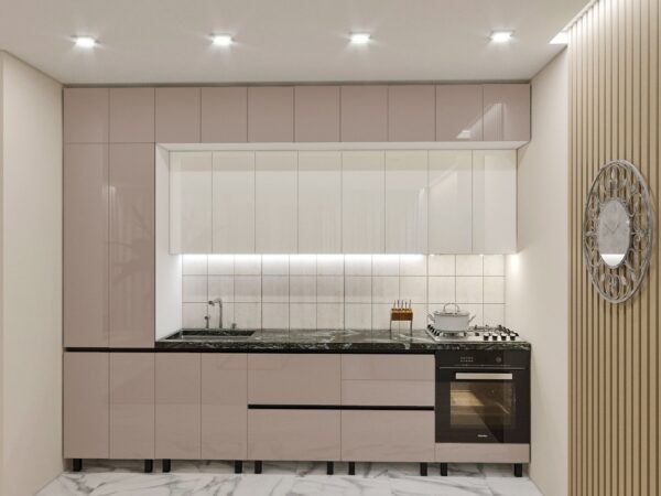 Кухня «Ярус» (МДФ-глянец,ручки-GOLA,пенал). — изображение 1