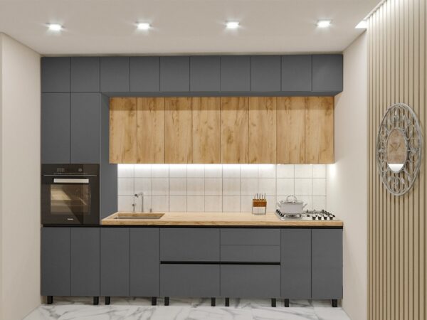 +ЯРУС - Lux (дсп.гола,) (16445-19920) Bucătărie "Yarus-LUX" (pal,mânere-GOLA) - imagine 1