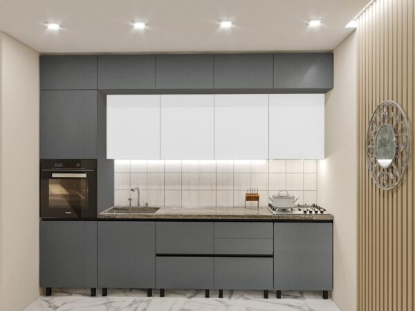 Bucătărie "Yarus-LUX" (MDF-mat,mânere-GOLA) - imagine 1