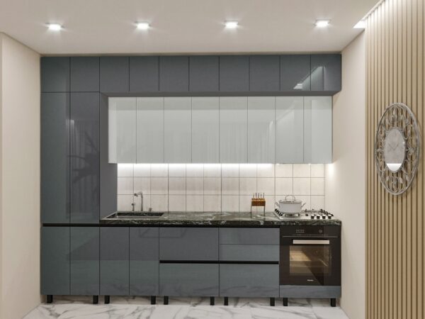 Bucătărie "Yarus-LUX" (MDF-lucioasă,mânere-GOLA,dulap de bucătărie). - imagine 2