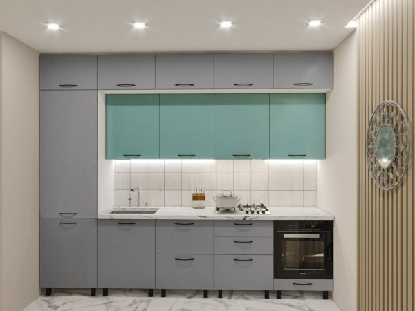 Кухня «Ярус» (МДФ-мат,ручки,пенал). — изображение 1