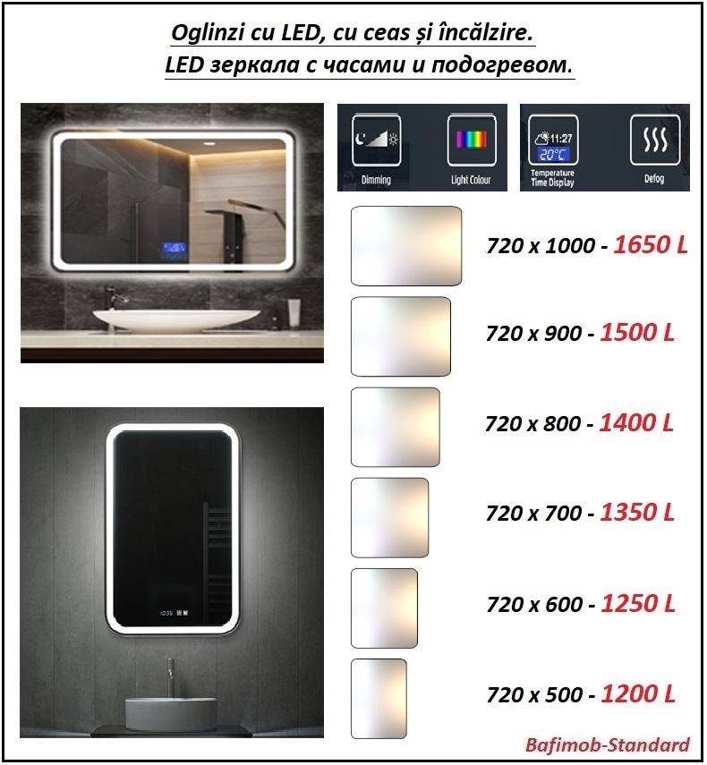 oglinda led pentru baie