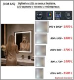 Oglinzi LED cu ceas și încălzire !  (СОВ 320)       ( Dreptunghiular) - imagine 6