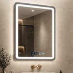 Зеркала LED с часами и подогревом ! (СОВ 320)  ( Высота 80 см )